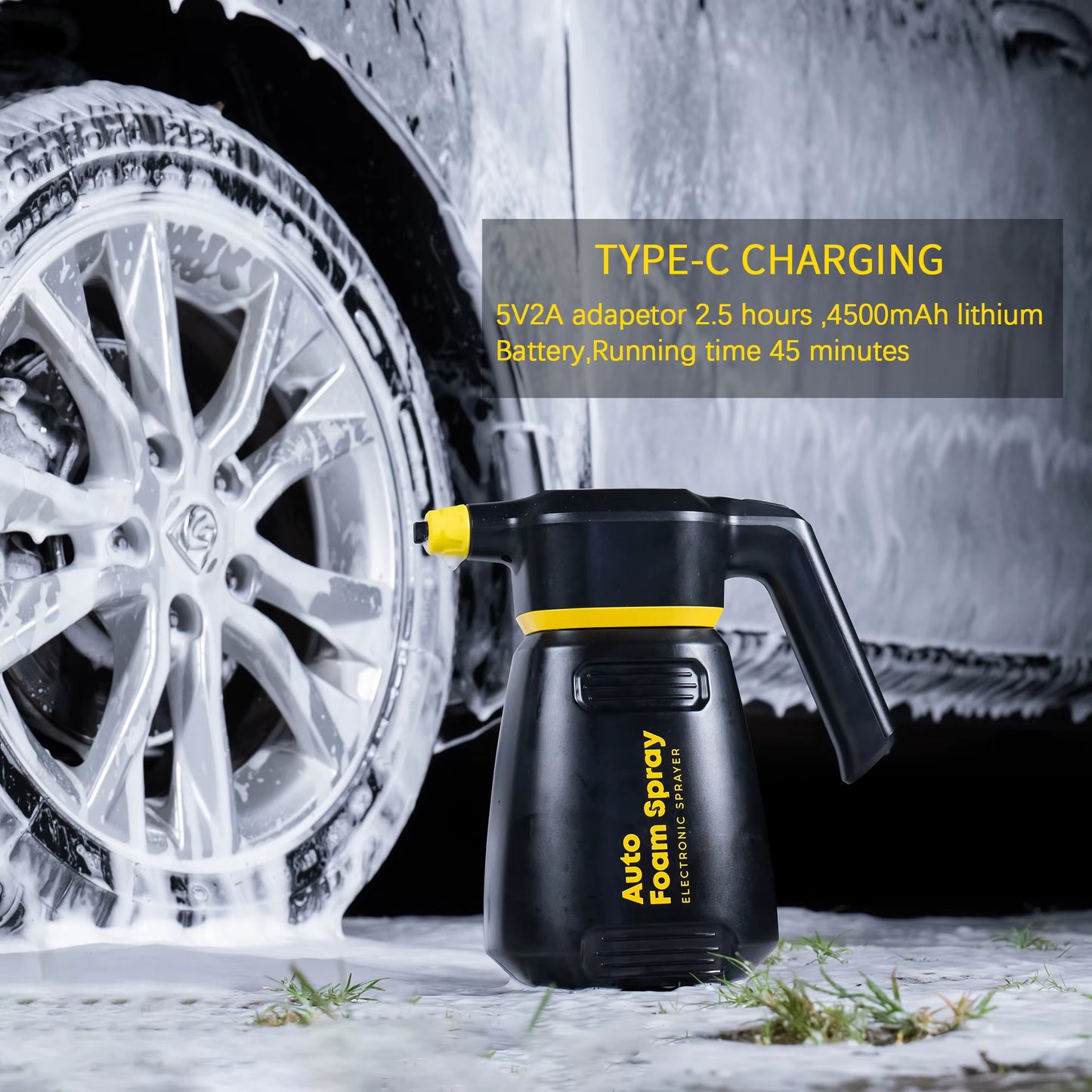 Electric Foam Sprayer Car Wash Motorcycle Clean Detailing Snow Cannon High Pressure Water Gun Generator Lance Wap Manual